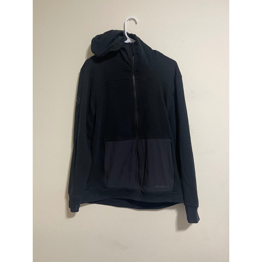Backcountry Mens‎ Full Zip Hoodie Black Athletic Outdoor Sweatshirt Large